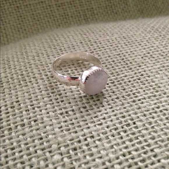5Ct Rainbow Moonstone Ring Handmade - Picture 4 of 7